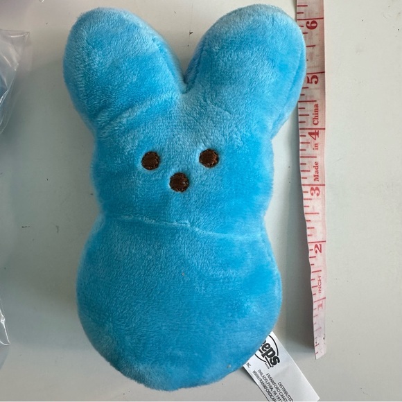 NWT/NWOT 3 Peeps Easter mini plush bunnies 2 blue 1 pink - Picture 5 of 8